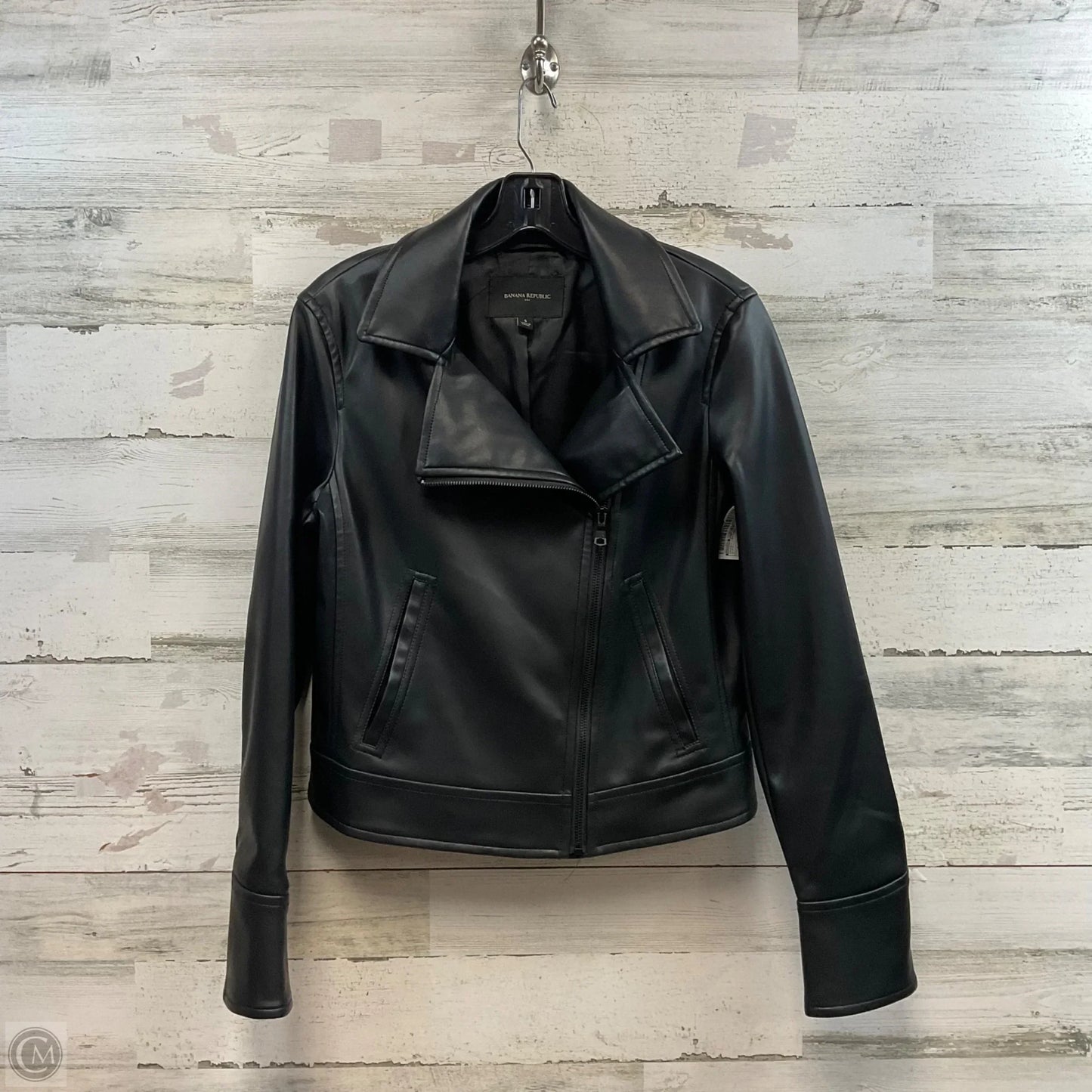 Jacket Leather By Banana Republic In Black, Size: S