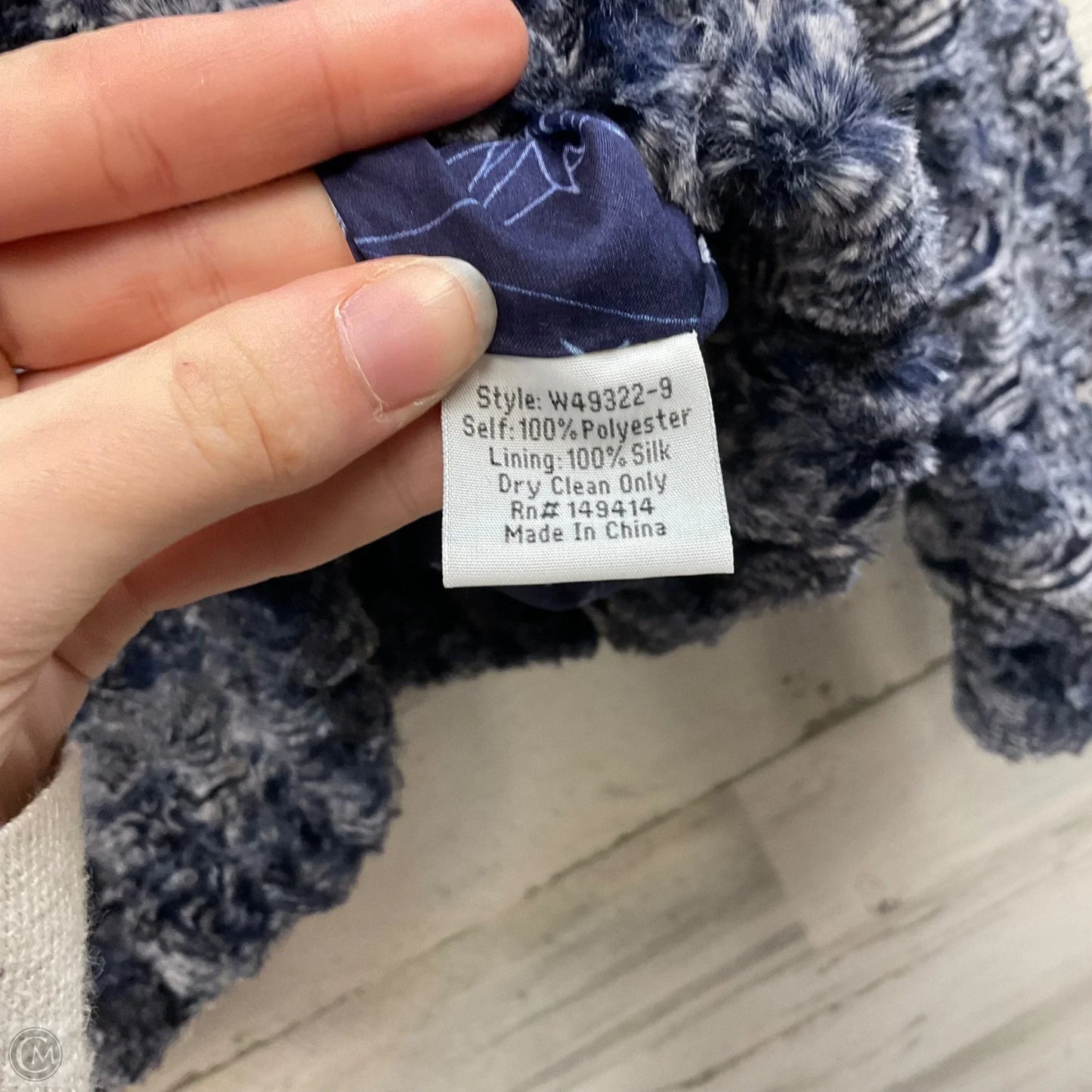 Jacket Fleece By Johnny Was In Blue, Size: M