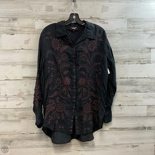Blouse Long Sleeve By Johnny Was In Black, Size: M