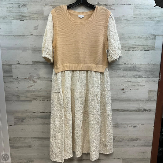 Dress Casual Short By Voy In Cream, Size: L