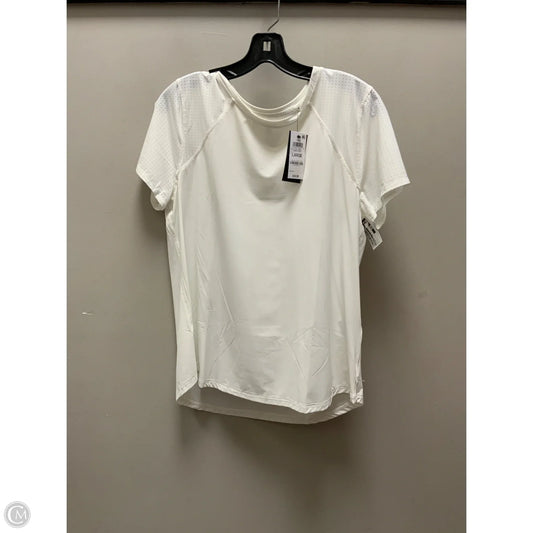 Athletic Top Short Sleeve By Ideology In White, Size: L
