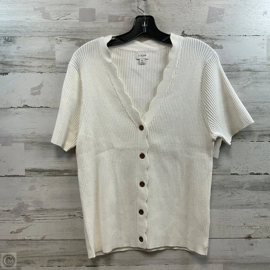 Sweater Short Sleeve By J. Crew In Cream, Size: Xl