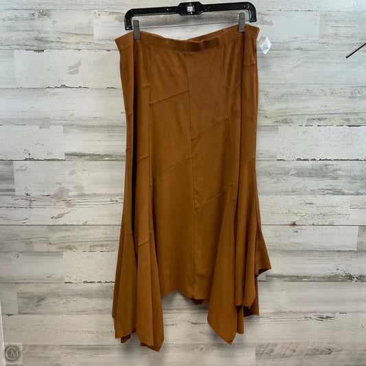 Skirt Midi By ATHENA MARIE In Brown, Size: Xl
