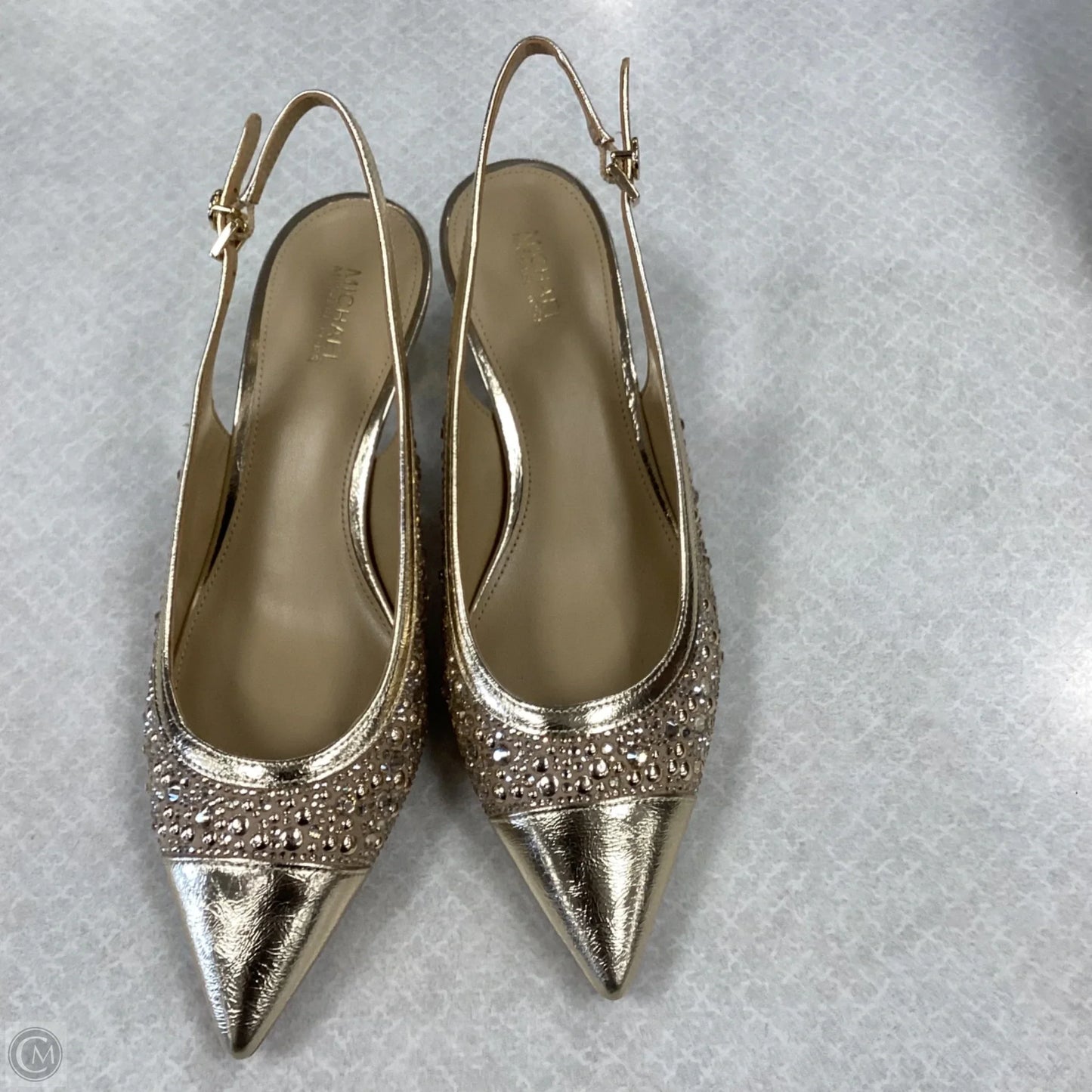 Shoes Designer By Michael Kors In Gold, Size: 7.5