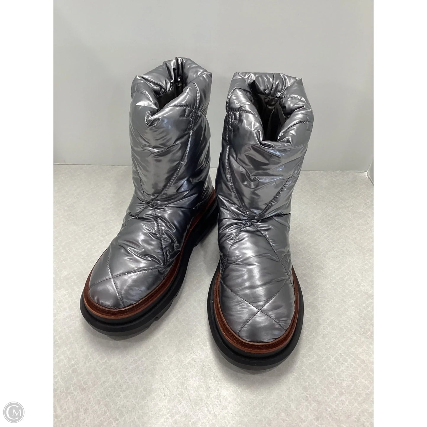 Boots Designer By Tory Burch In Silver, Size: 7.5