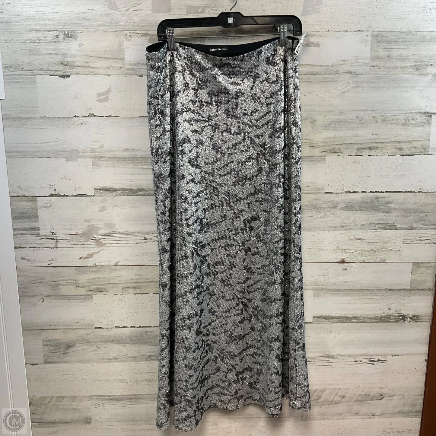 Skirt Maxi By Kenneth Cole In Silver, Size: 14