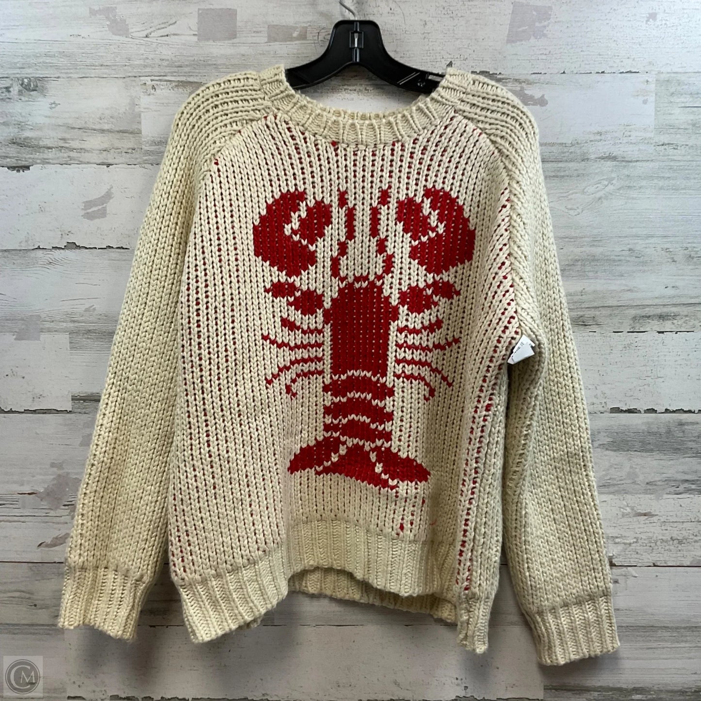Sweater By Bailey Rose In Cream, Size: M