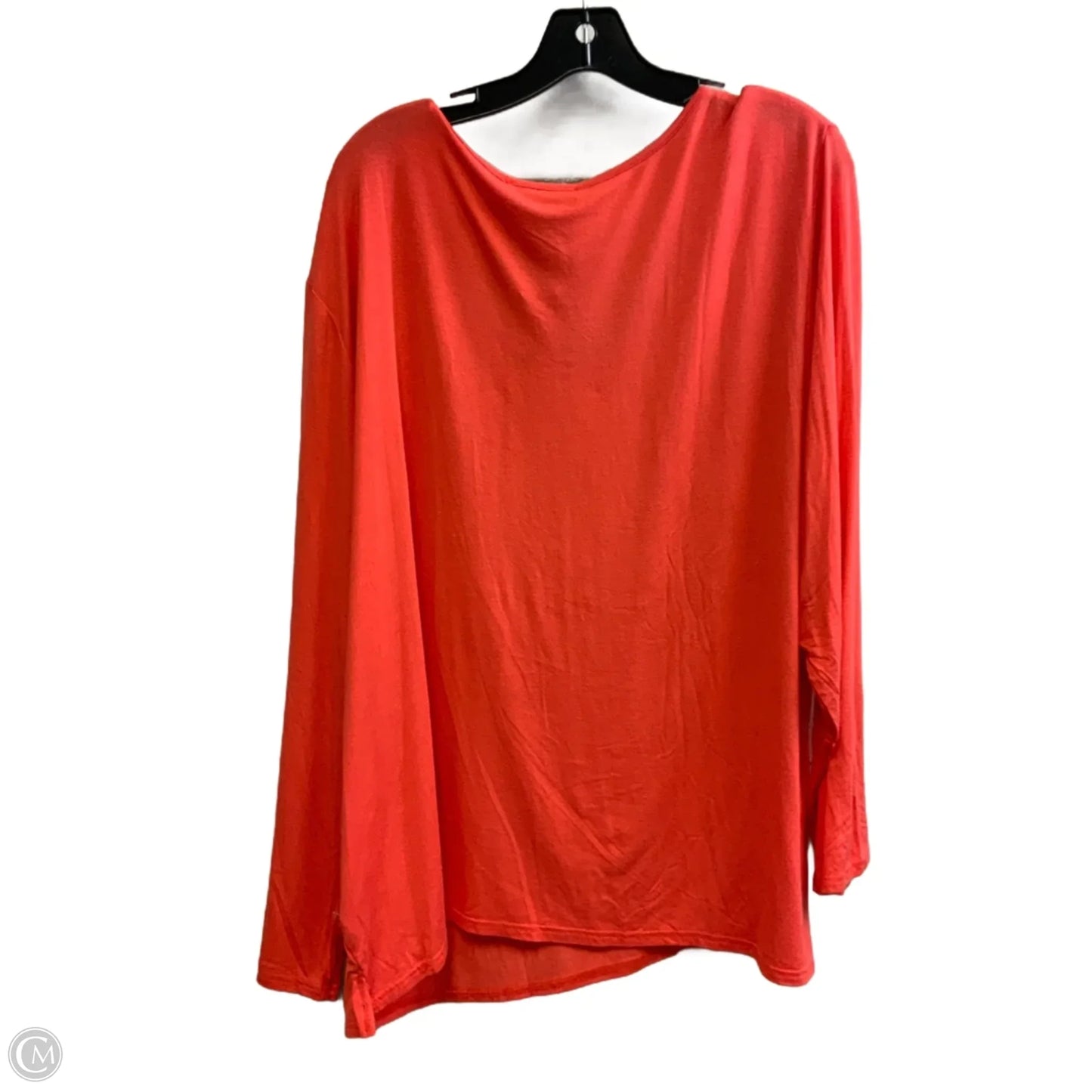Top Long Sleeve By JORGE PEREZ In Orange, Size: 3x