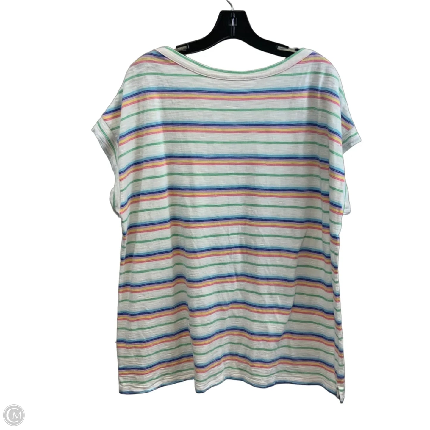 Top Short Sleeve By Talbots In White, Size: 2x