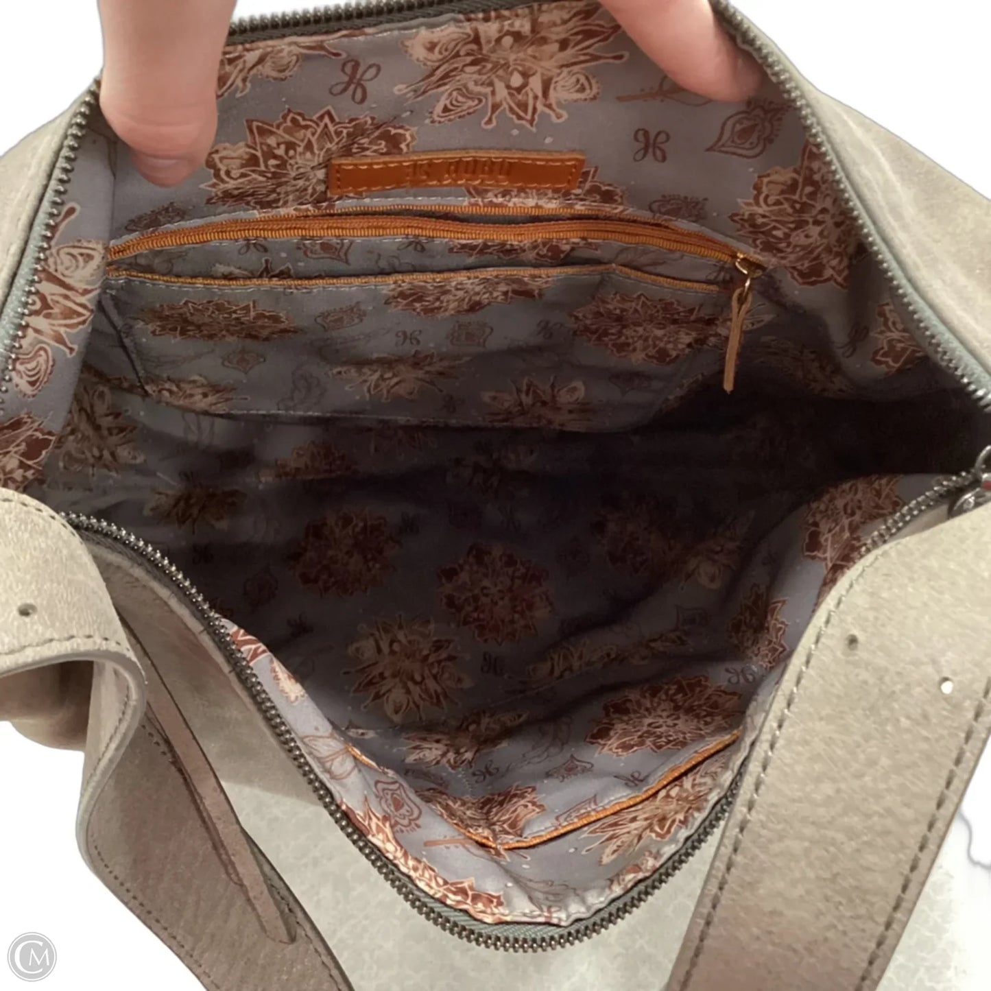 Handbag Leather By Hobo Intl, Size: Medium