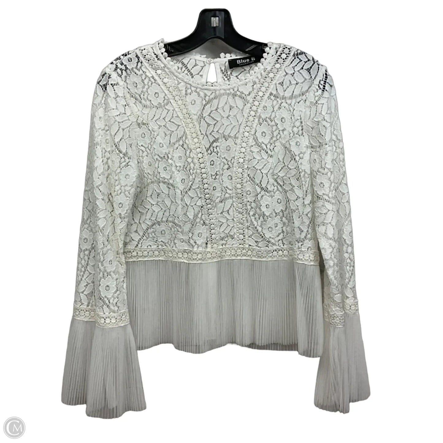 Blouse Long Sleeve By Blue B In White, Size: M