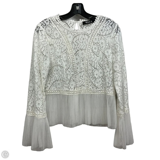 Blouse Long Sleeve By Blue B In White, Size: M