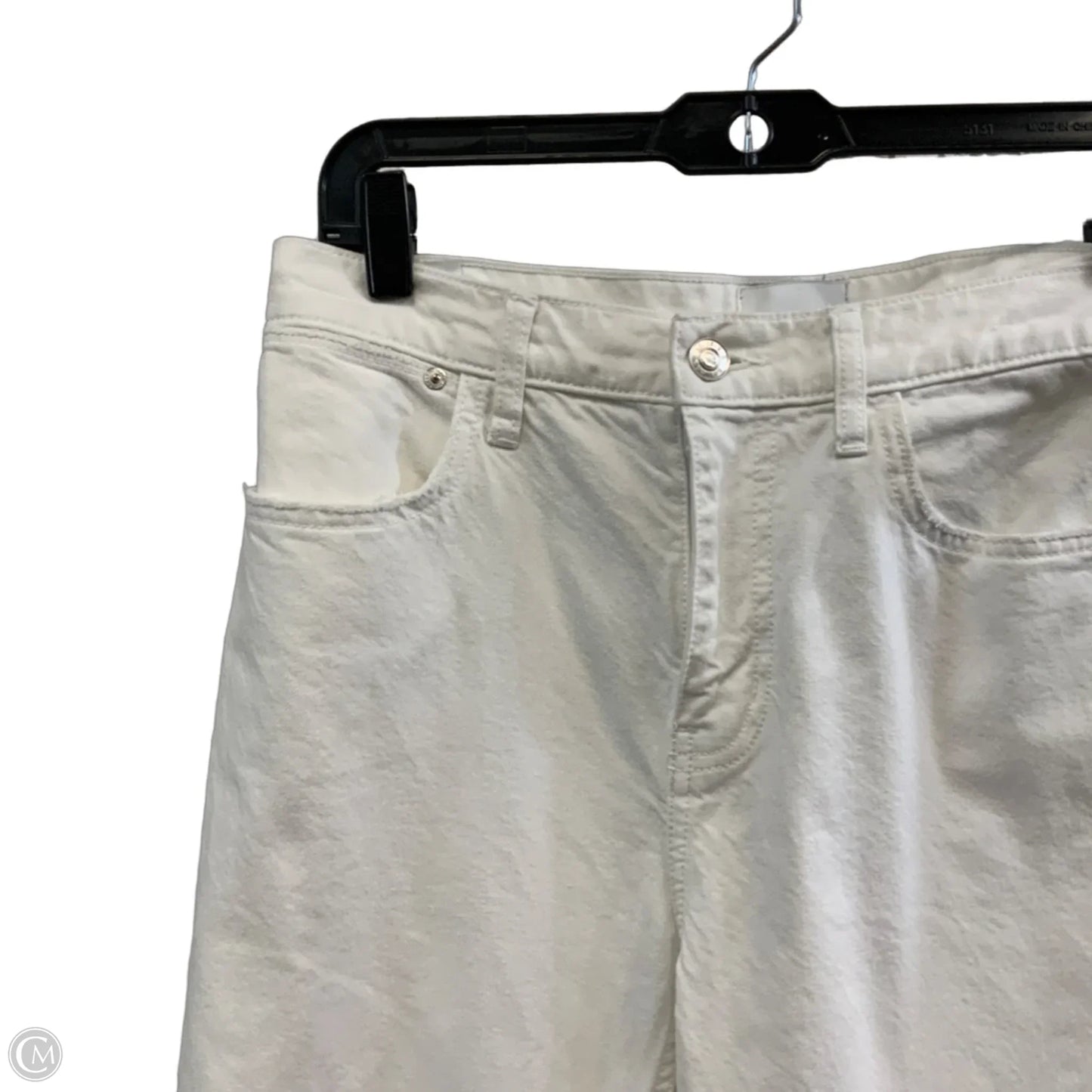 Jeans Straight By Current Elliott In White Denim, Size: 8