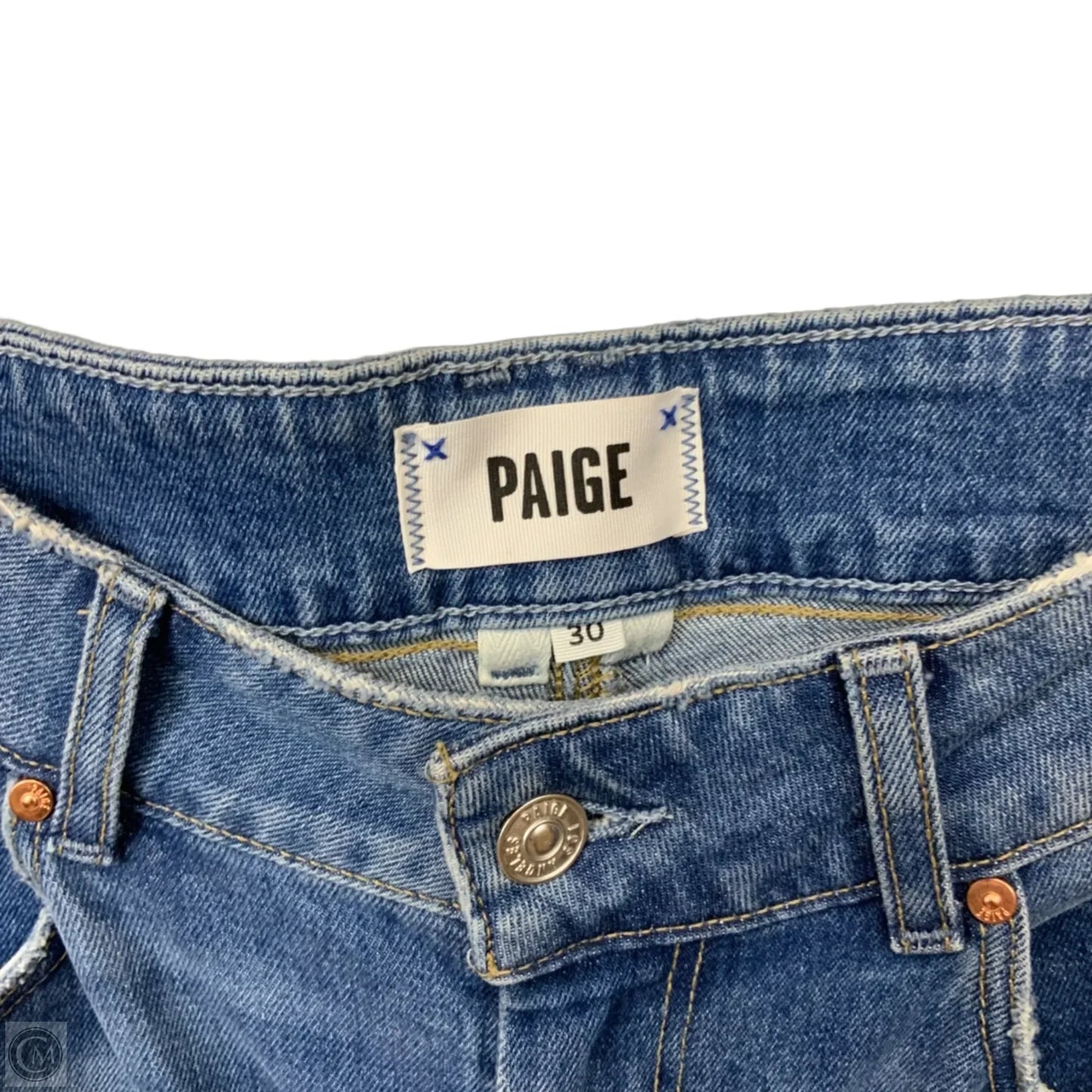 Jeans Wide Leg By Paige In Blue Denim, Size: 10