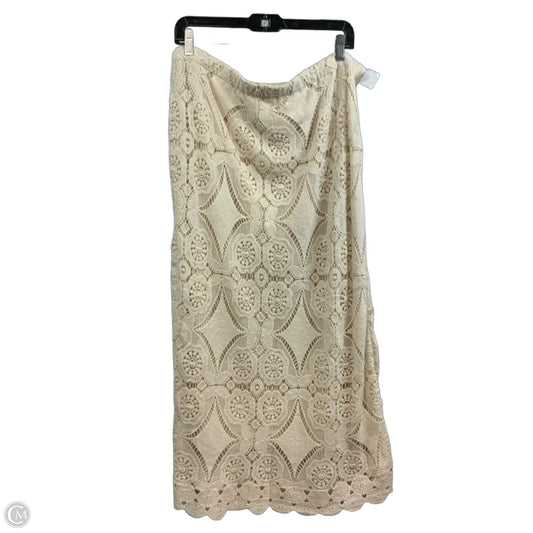 Skirt Maxi By Adiva In Cream, Size: 1x