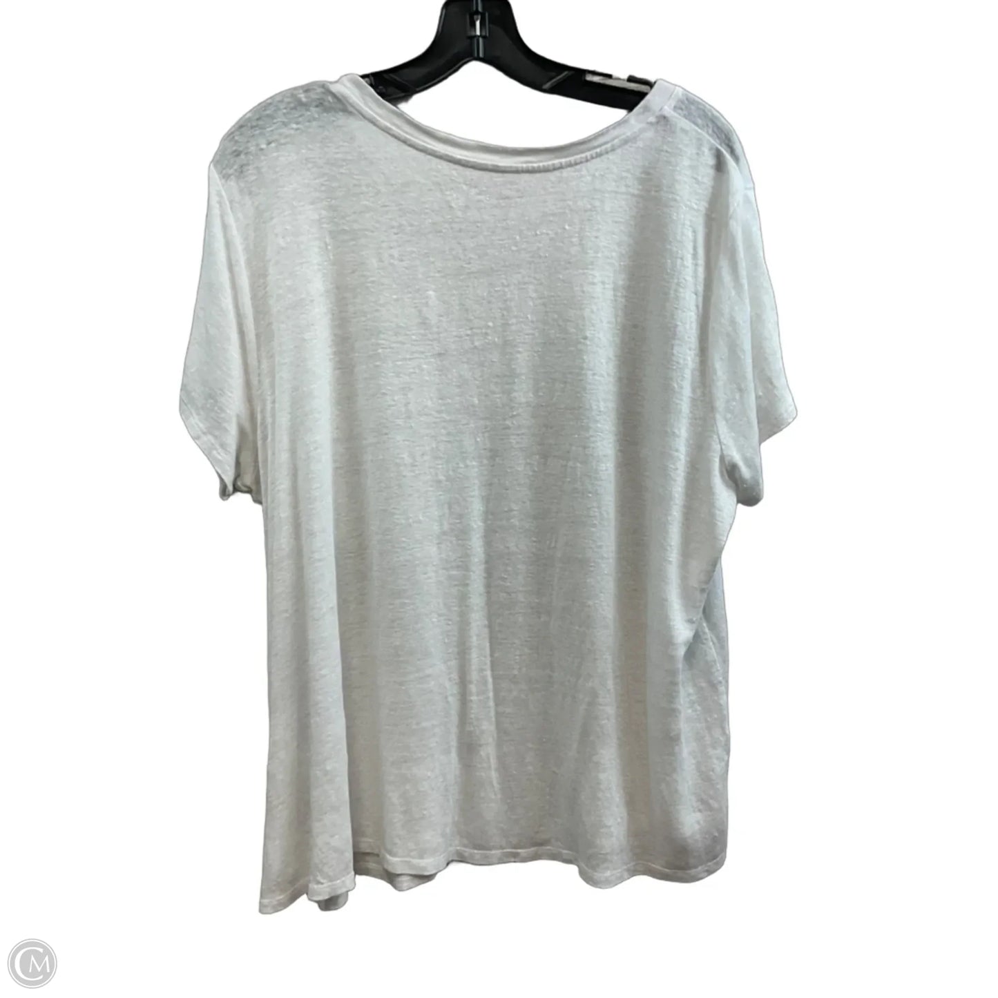 Top Short Sleeve By Eileen Fisher In White, Size: L