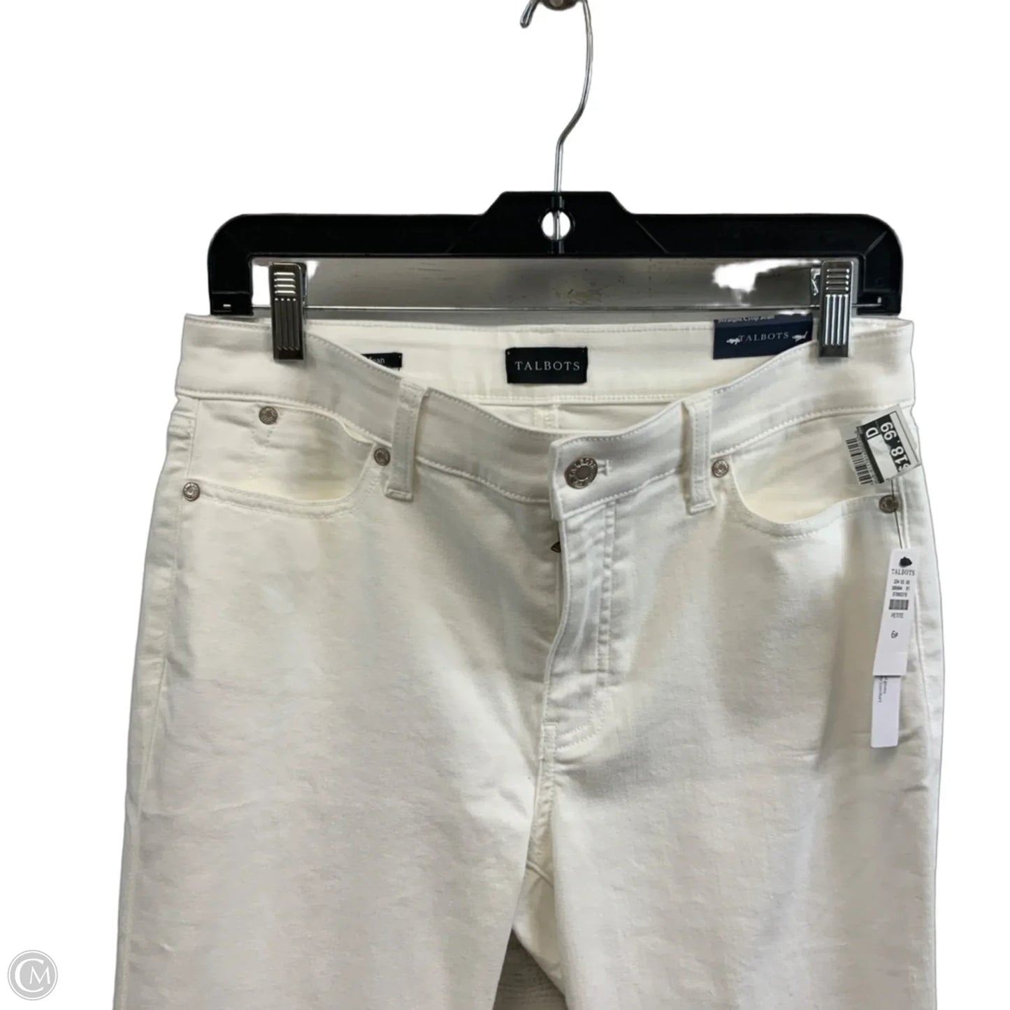 Jeans Cropped By Talbots In White Denim, Size: 6p