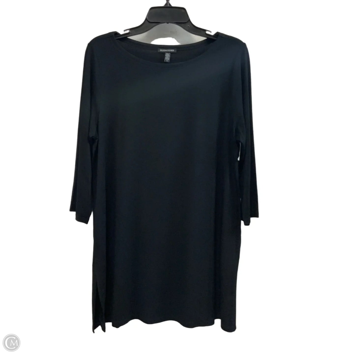 Top Long Sleeve By Eileen Fisher In Black, Size: L