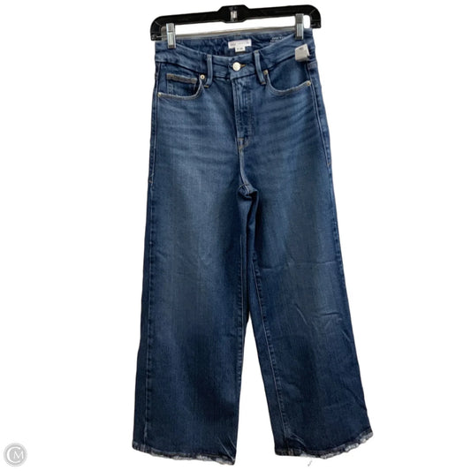 Jeans Wide Leg By Good American In Blue Denim, Size: 0