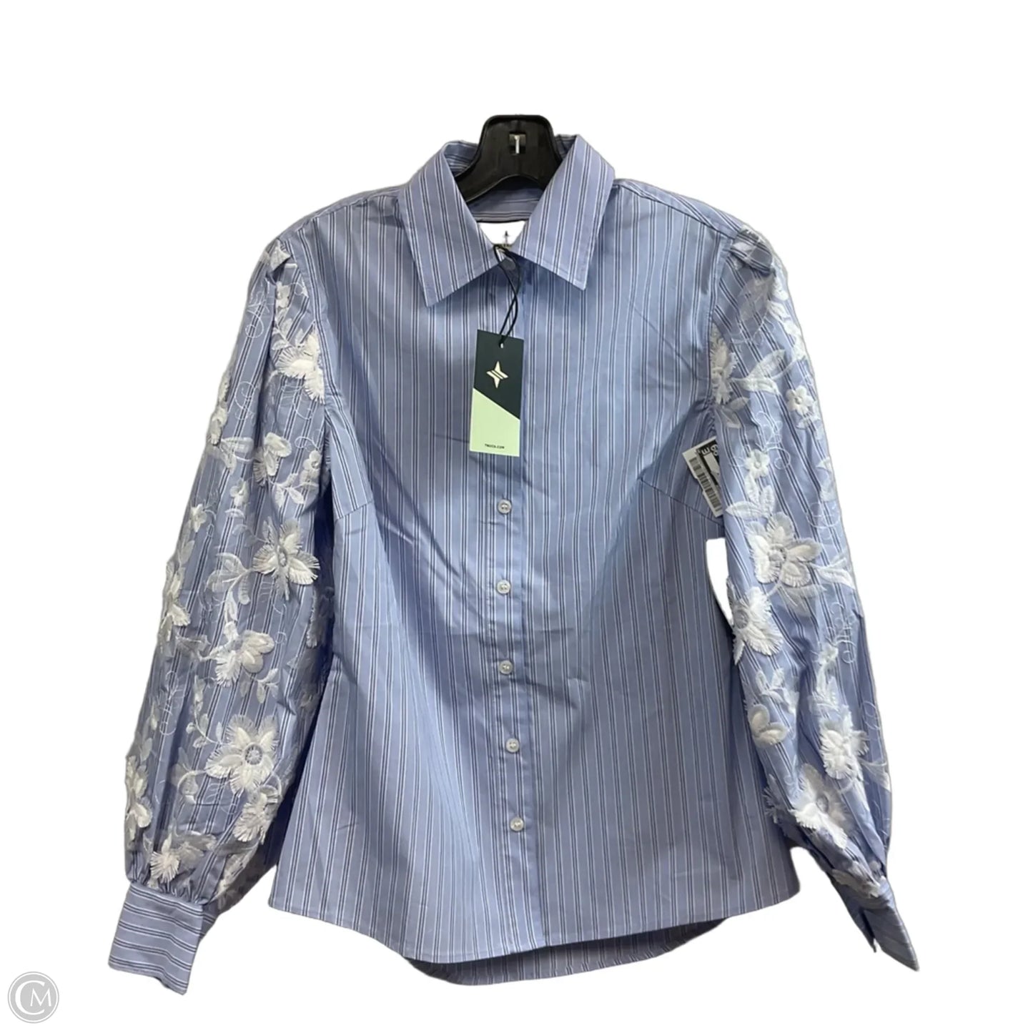 Blouse Long Sleeve By Tuckernuck In Blue, Size: Xxs
