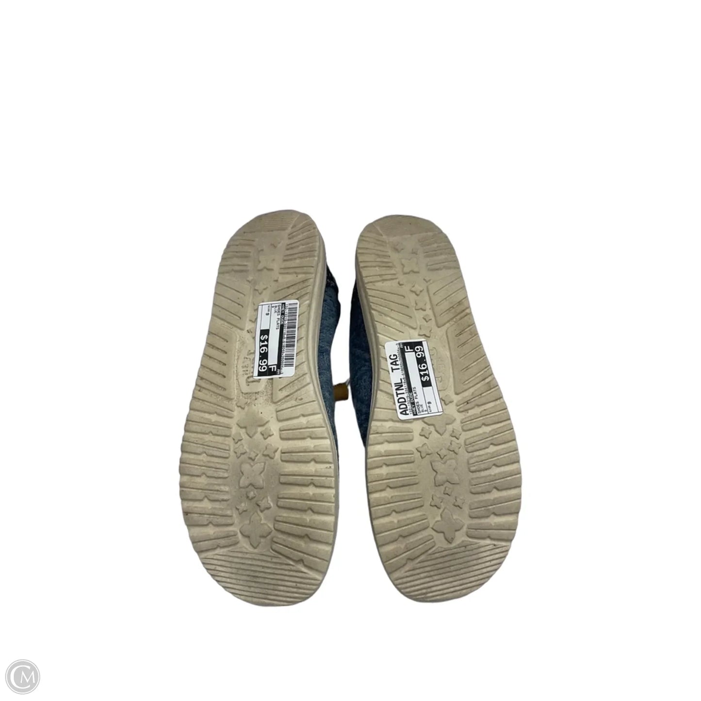 Shoes Flats By Hey Dude In Blue, Size: 9