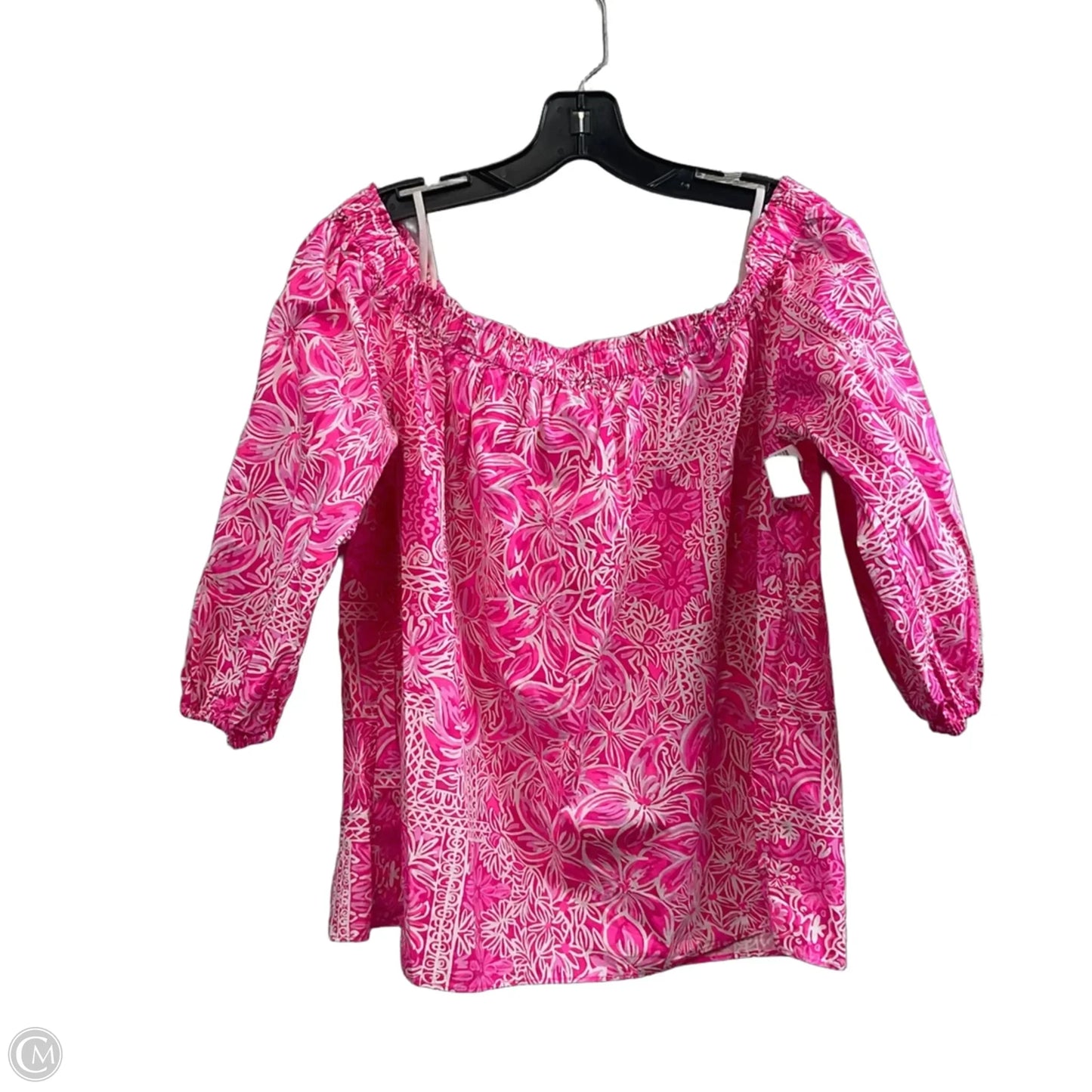 Blouse 3/4 Sleeve By Lilly Pulitzer In Pink, Size: Xl