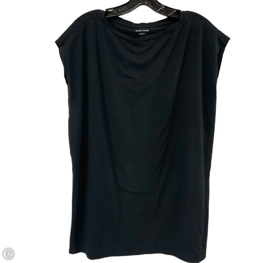 Top Short Sleeve By Eileen Fisher In Black, Size: Xs