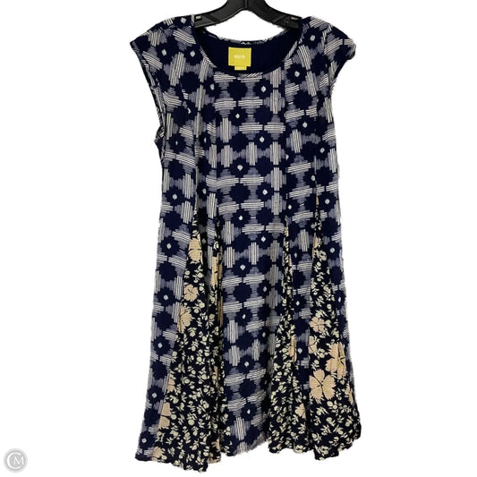 Dress Casual Short By Maeve In Blue & Cream, Size: S