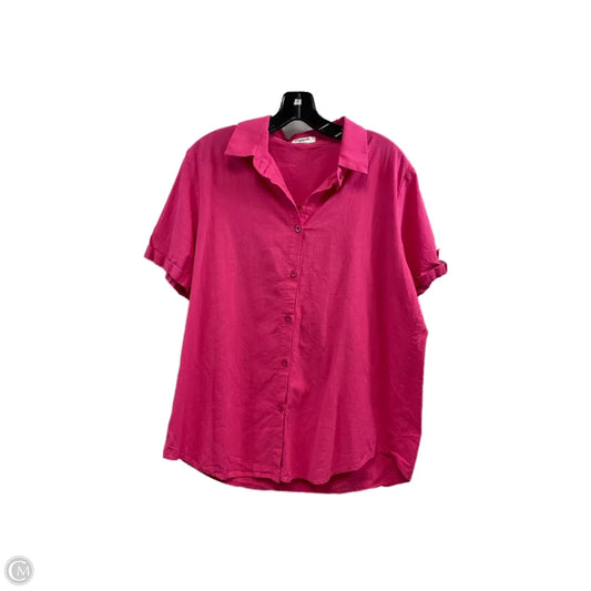 Blouse Short Sleeve By Zeagood In Pink, Size: L