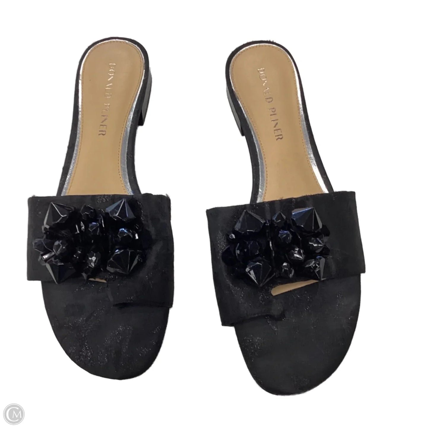 Sandals Flats By Donald Pliner In Black, Size: 9.5