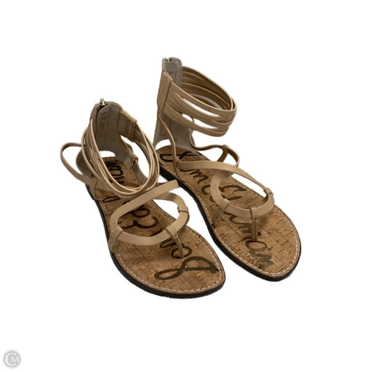 Sandals Flats By Sam Edelman In Beige, Size: 9.5