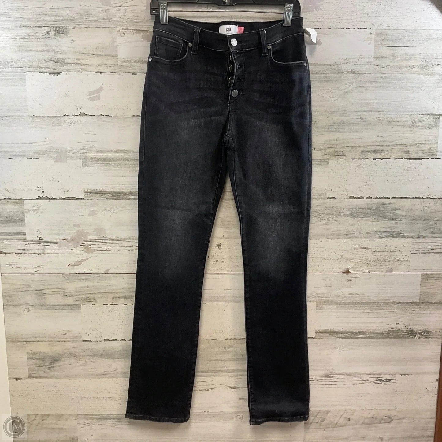 Jeans Straight By Cabi In Black Denim, Size: 4