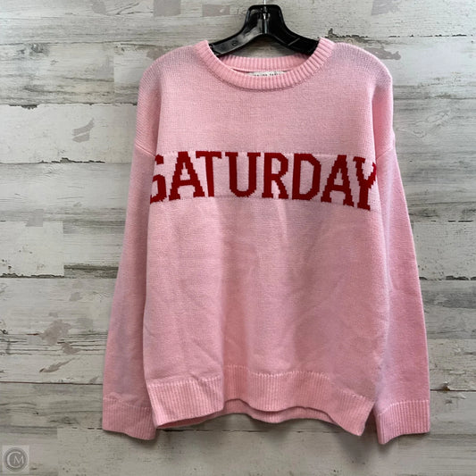 Sweater By English Factory In Pink & Red, Size: M