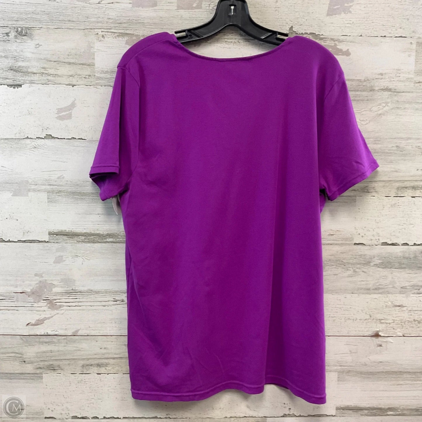 Top Short Sleeve Basic By Lauren By Ralph Lauren In Purple, Size: 2x