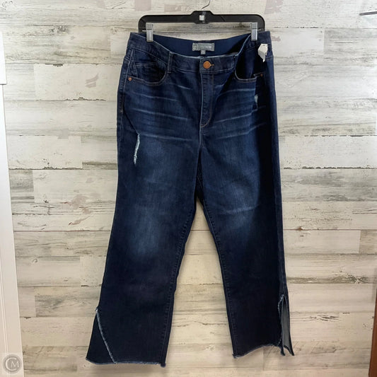 Jeans Boot Cut By Wit & Wisdom In Blue Denim, Size: 16