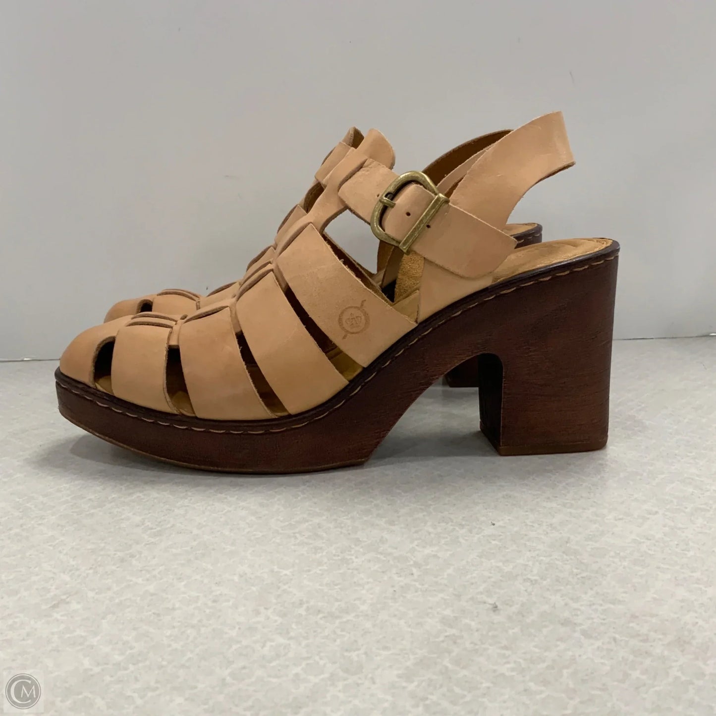 Sandals Heels Block By Born In Tan, Size: 10