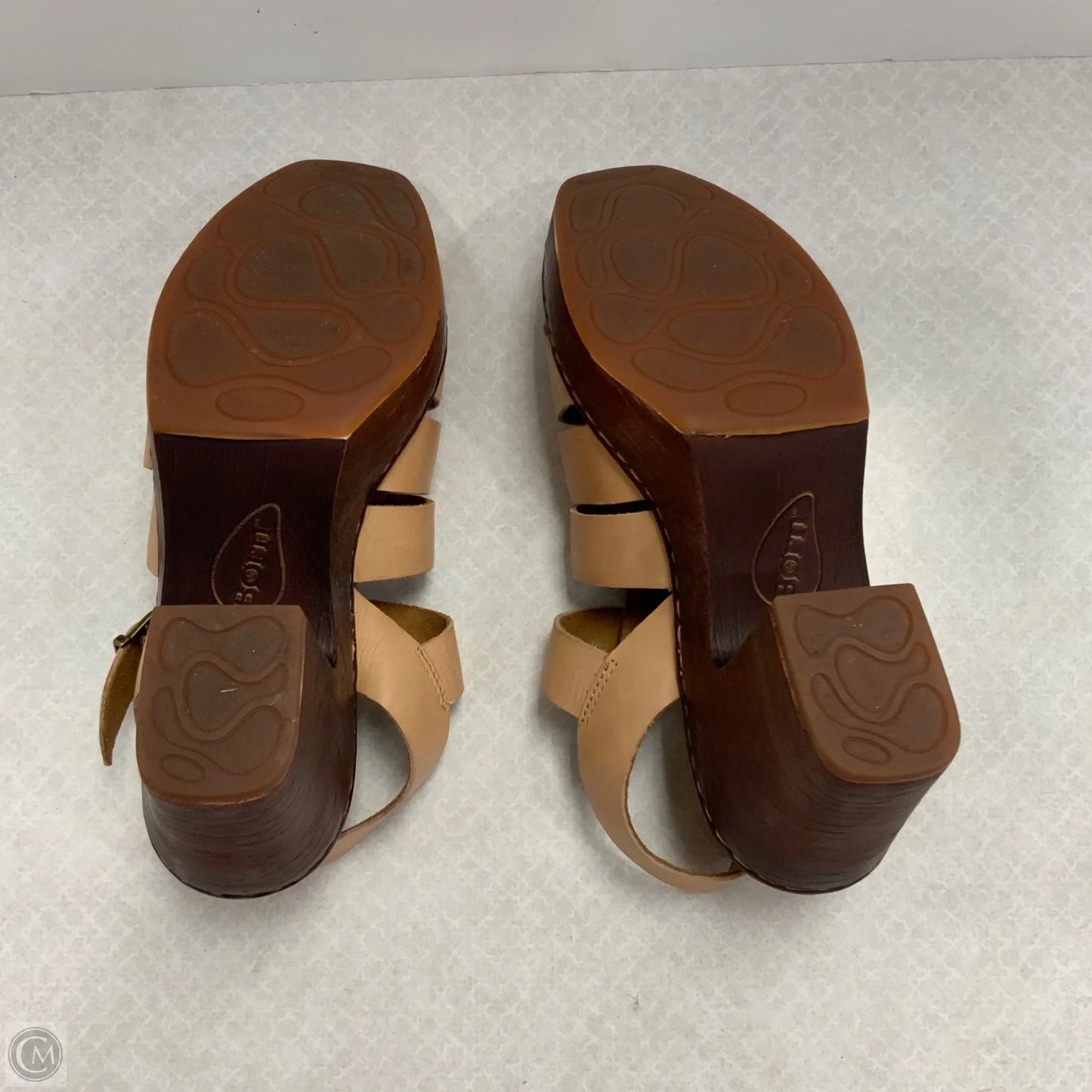 Sandals Heels Block By Born In Tan, Size: 10