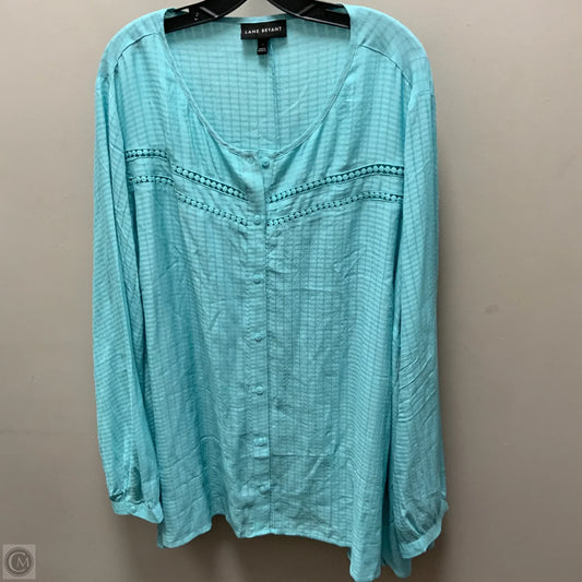 Top Long Sleeve By Lane Bryant In Blue, Size: 4x