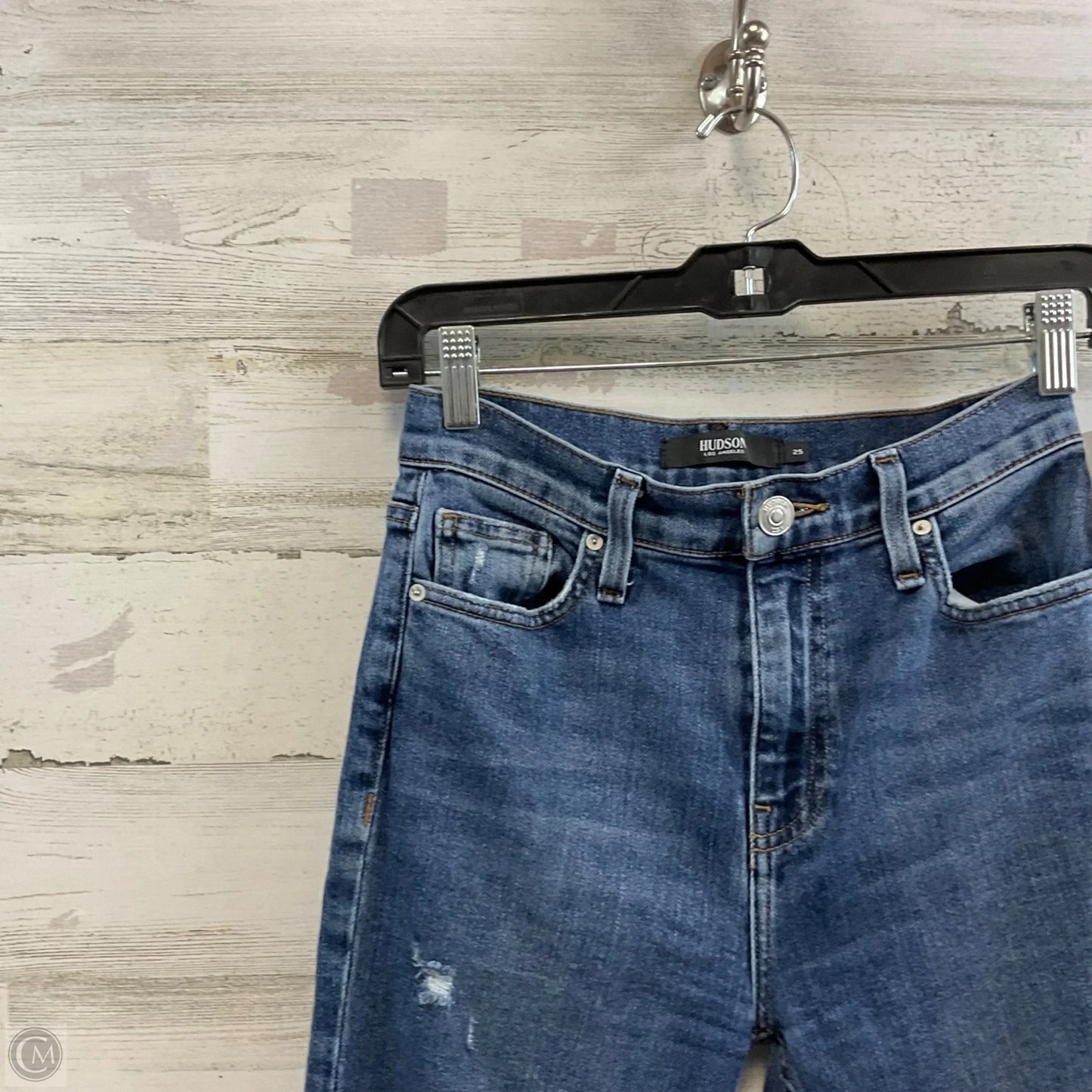 Jeans Straight By Hudson In Blue Denim, Size: 0