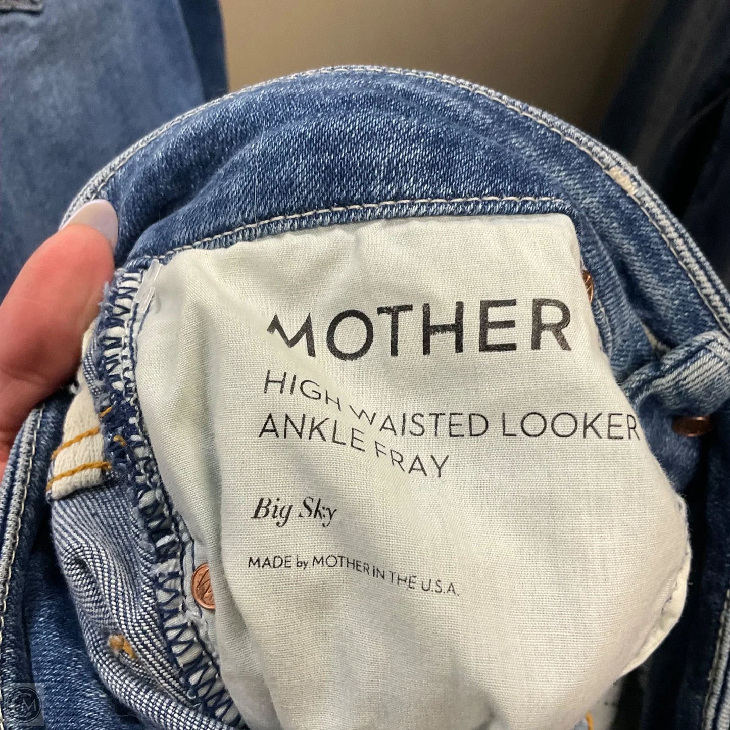 Jeans Skinny By Mother In Blue Denim, Size: 4