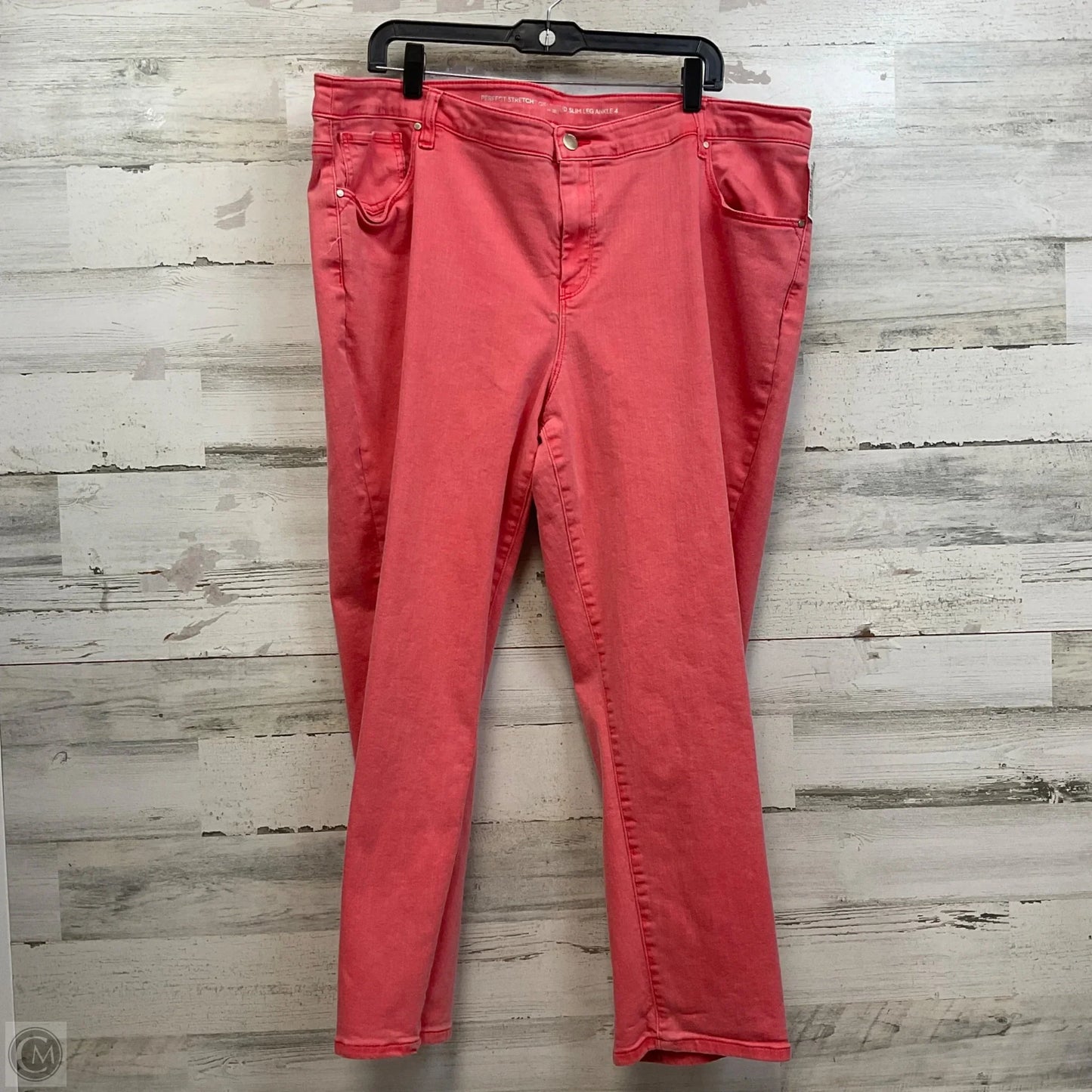 Jeans Boyfriend By Chicos In Red Denim, Size: 20