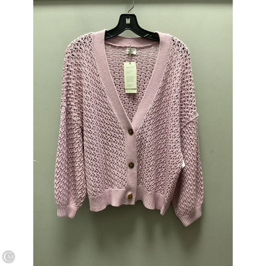 Sweater Cardigan By A New Day In Pink, Size: Xxl