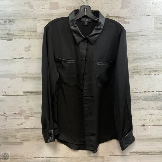 Blouse Long Sleeve By Laundry In Black, Size: L