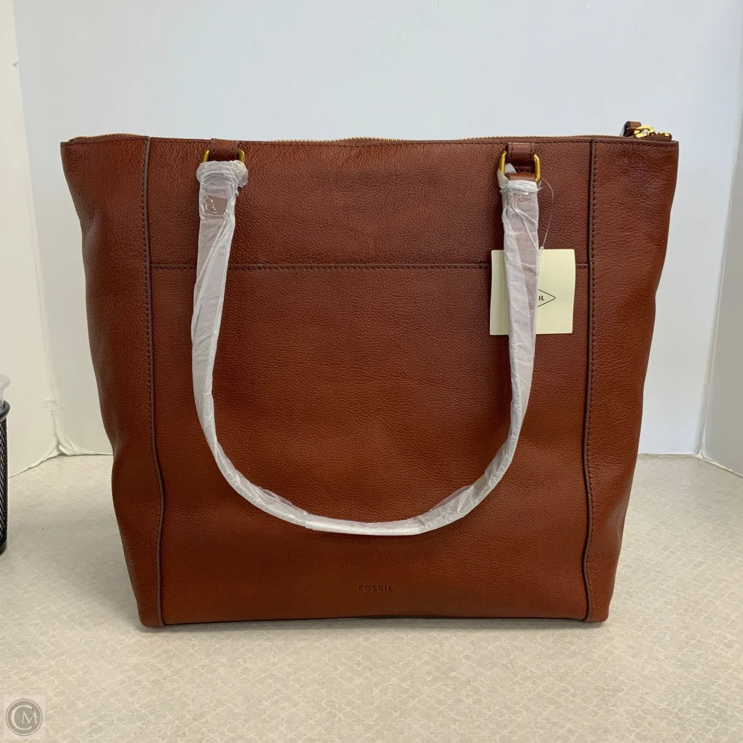 Handbag Leather By Fossil, Size: Large