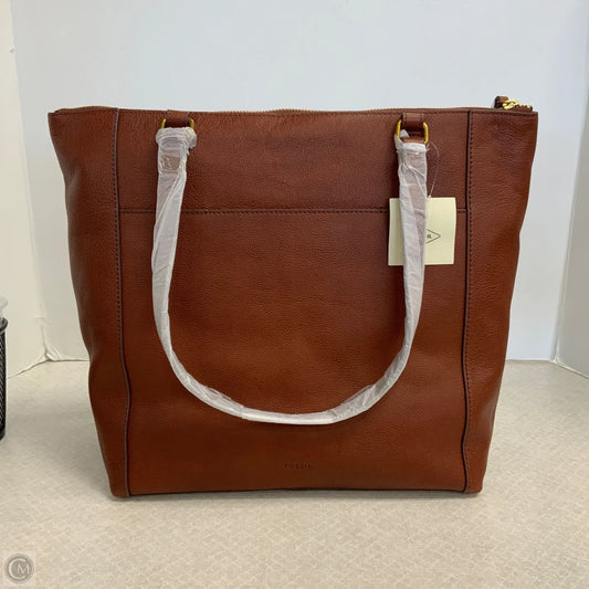 Handbag Leather By Fossil, Size: Large