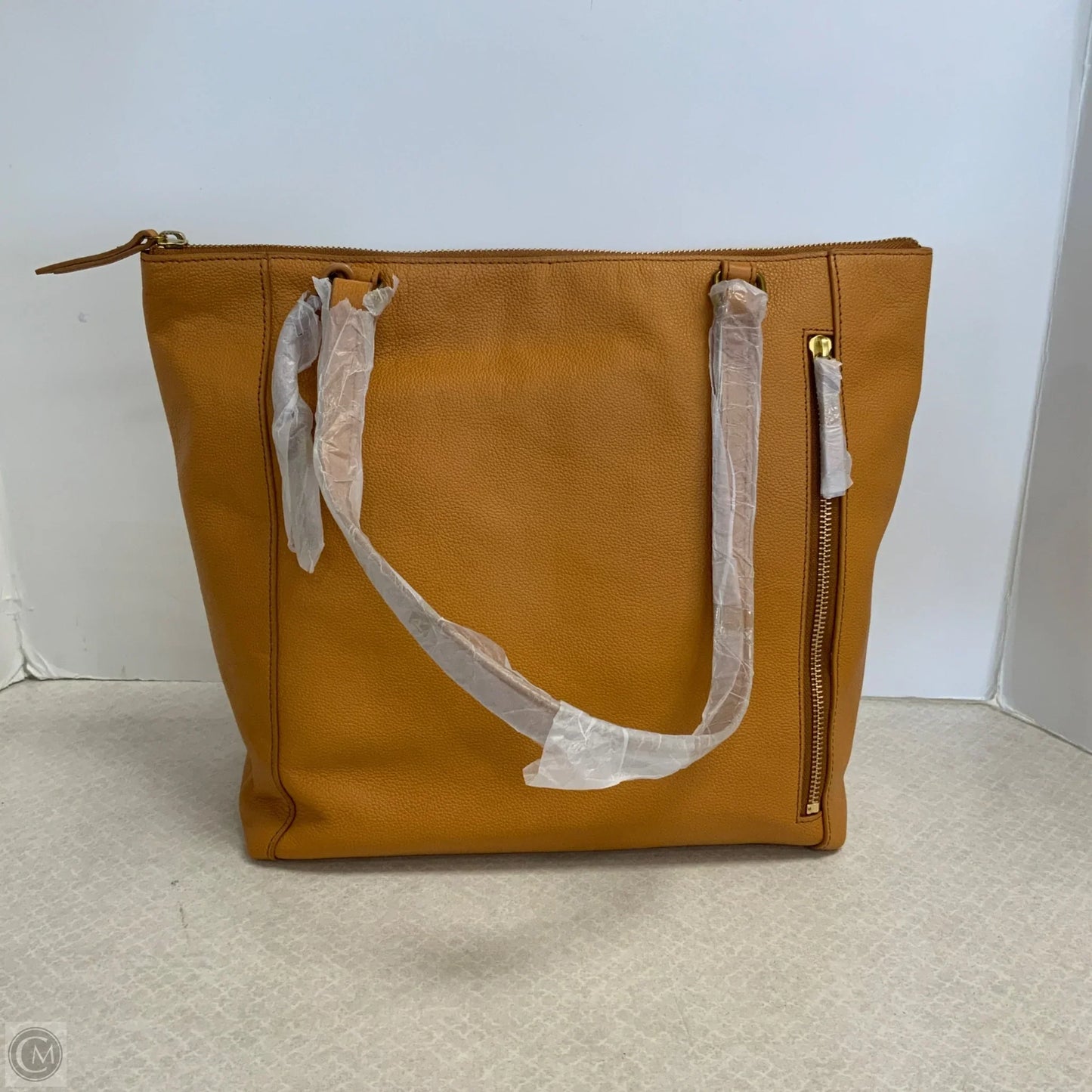 Handbag Leather By Fossil, Size: Large