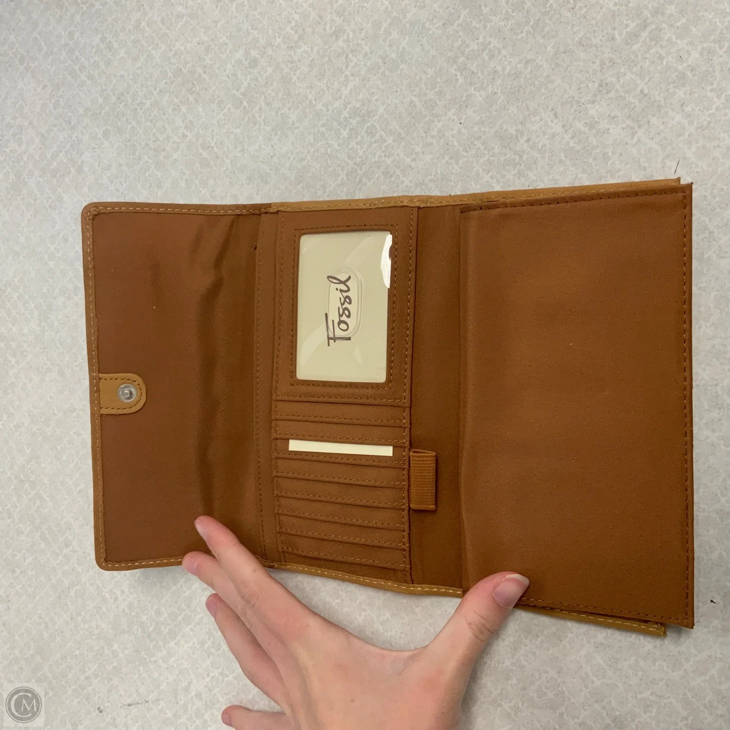 Wallet Leather By Fossil, Size: Large