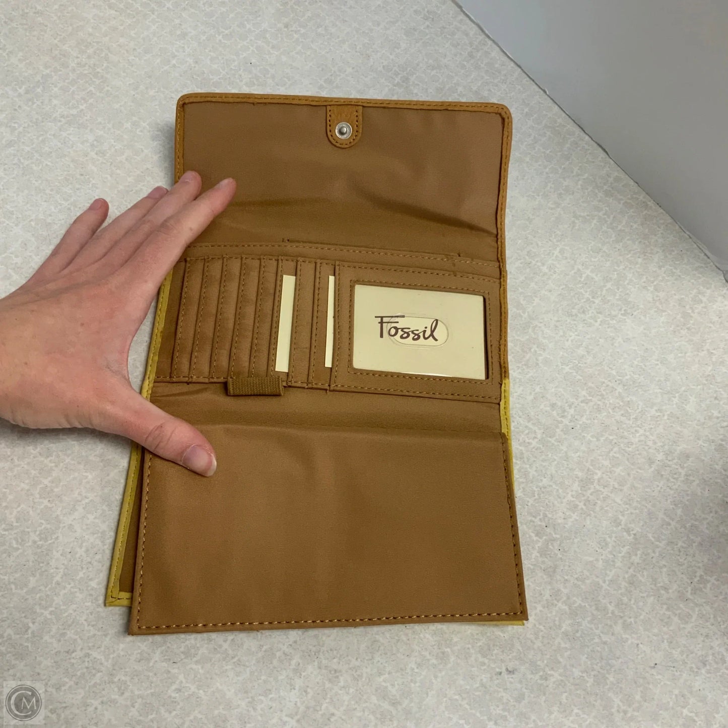 Wallet Leather By Fossil, Size: Large