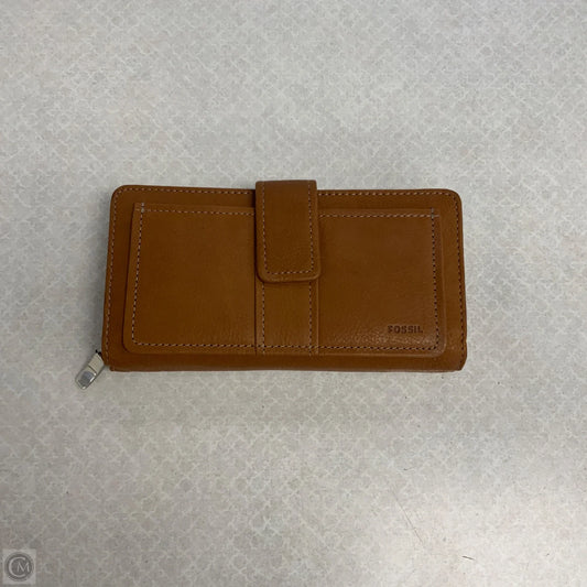 Wallet Leather By Fossil, Size: Large