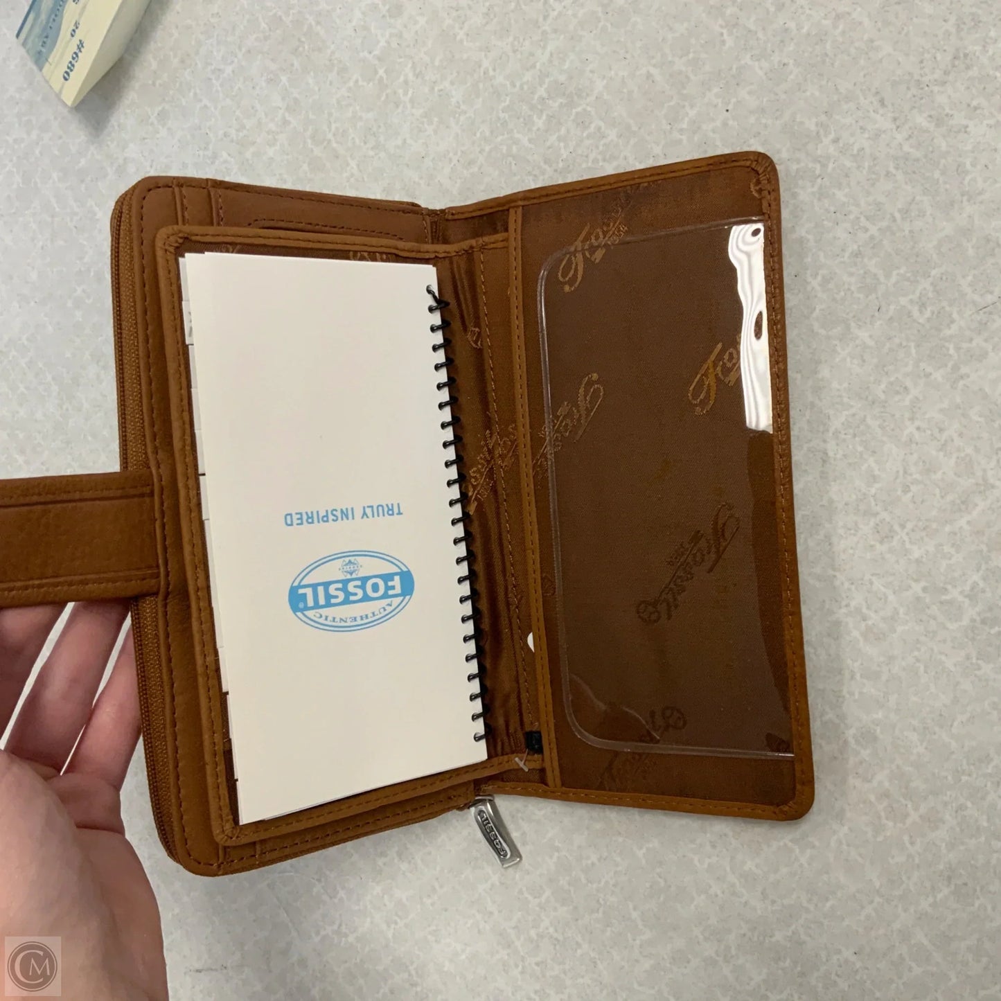 Wallet Leather By Fossil, Size: Large